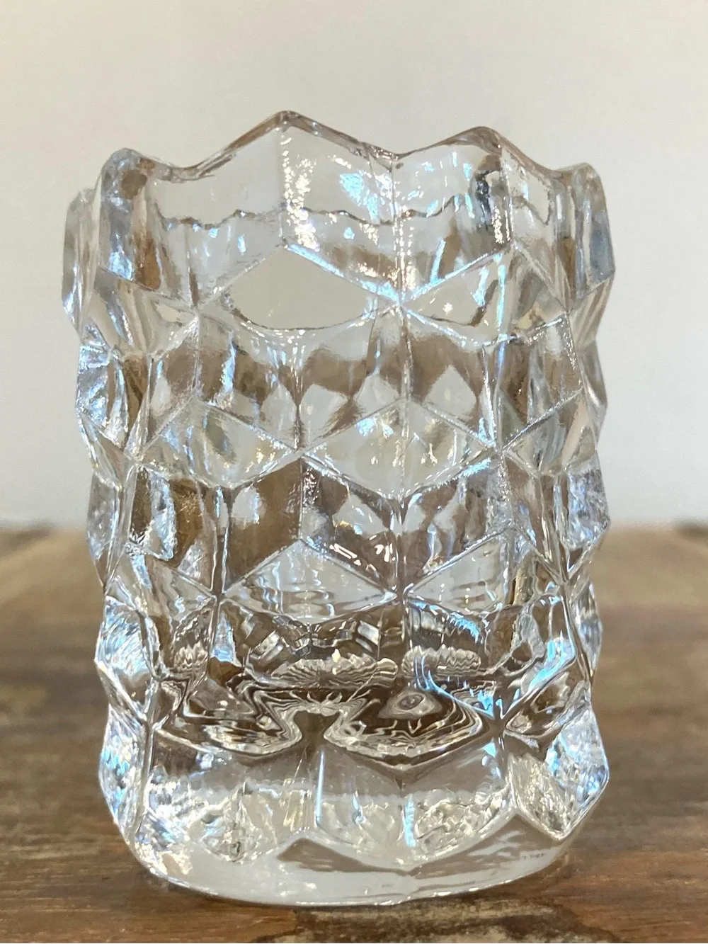 Vintage Fostoria Glass Toothpick Holder American Clear 2 3/8
